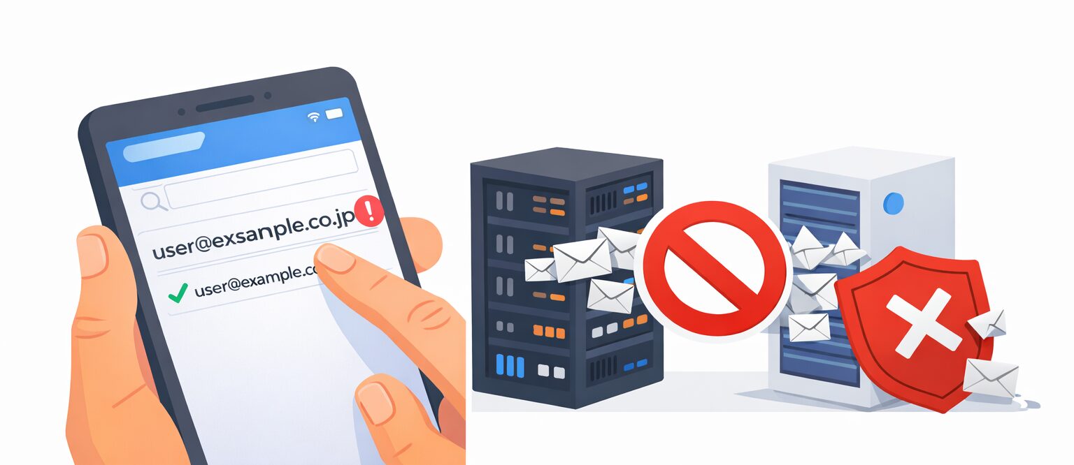 バウンスメールになる要因イメージ図